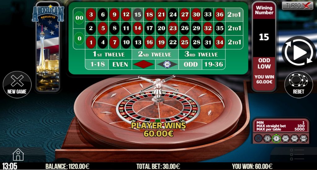 Play roulette at a casino.